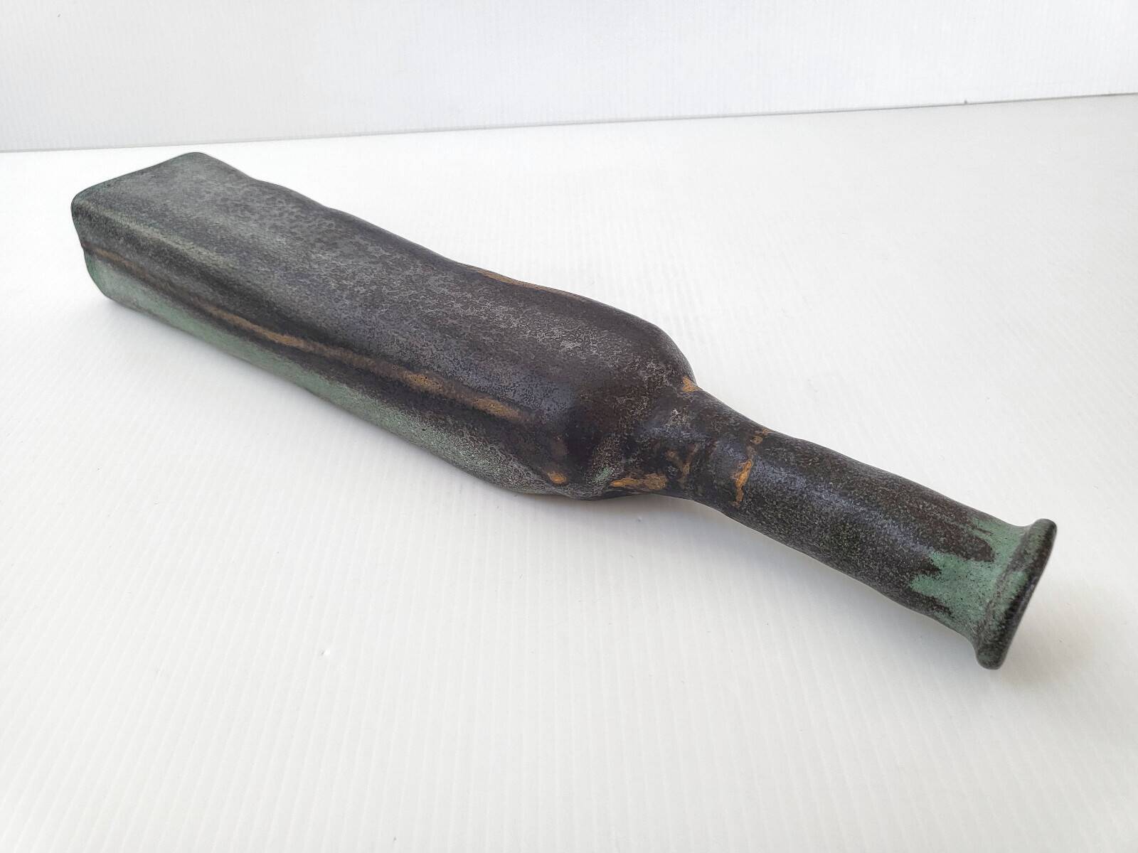 VINTAGE BOTTLE VASE STONEWARE CERAMIC 1960 SIGNED DLG LA BORNE 60S 1960S