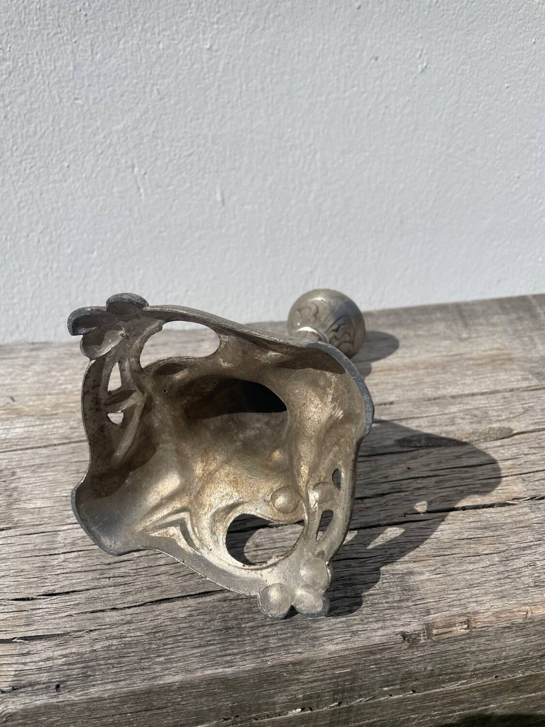 Art Nouveau silver-plated candlestick