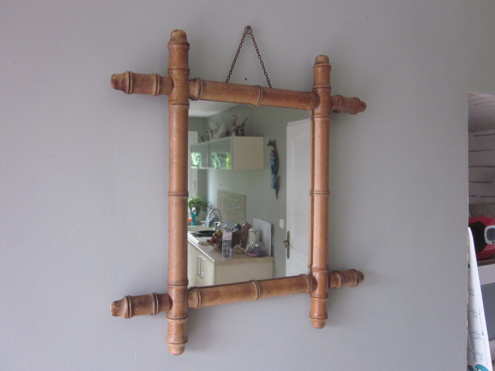 Bamboo mirror 47x44cm