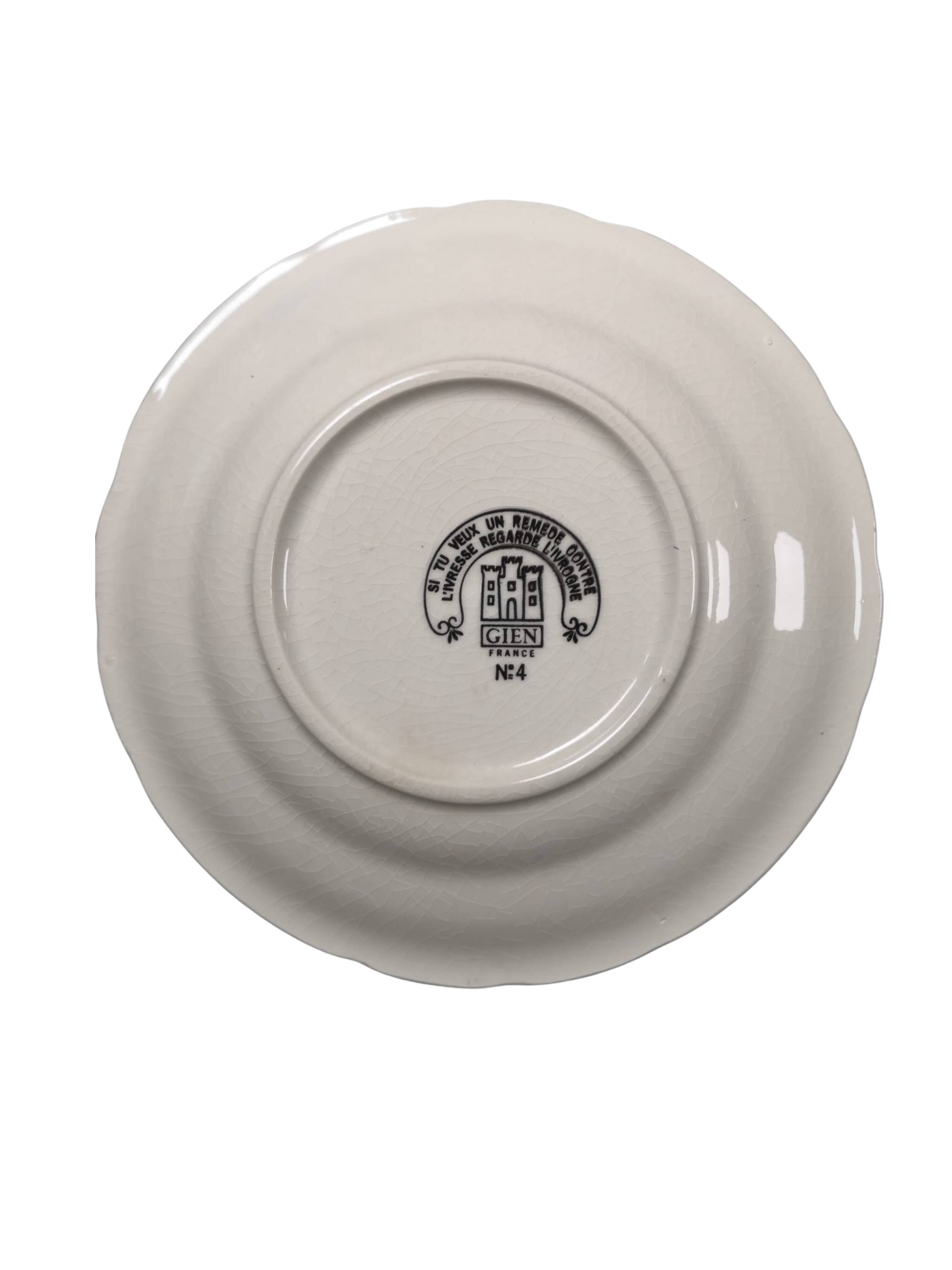 Set of 6 porcelain plates Rébus Gien