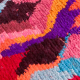 Moroccan Berber rug Boujaad corridor with multicolored patterns 283x86cm