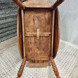 Antique round table drop-leaf table 125 cm walnut