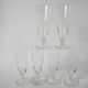 Set of 6 champagne flutes engraved 1960