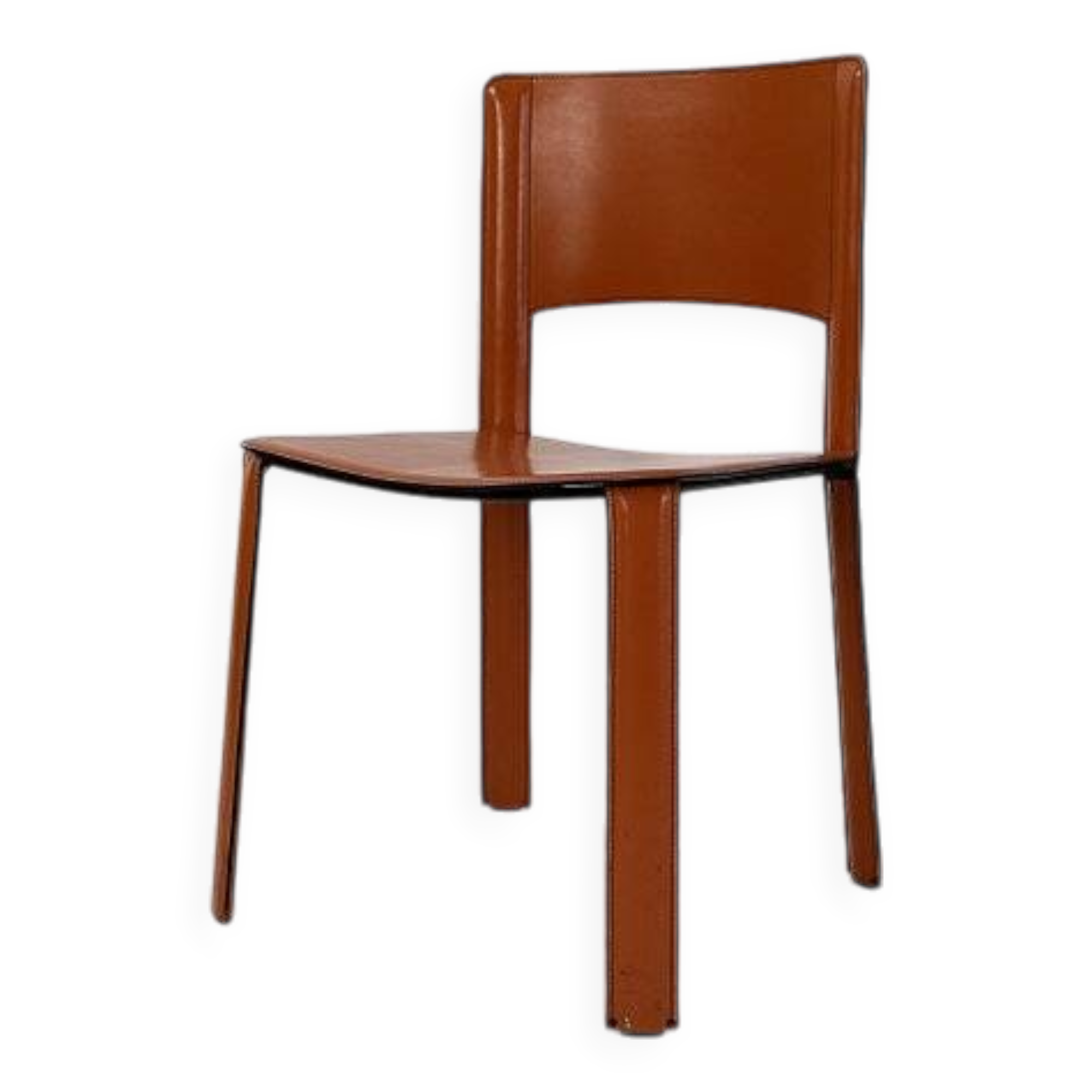 saddle leather chair cognac Cidue