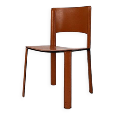 saddle leather chair cognac Cidue