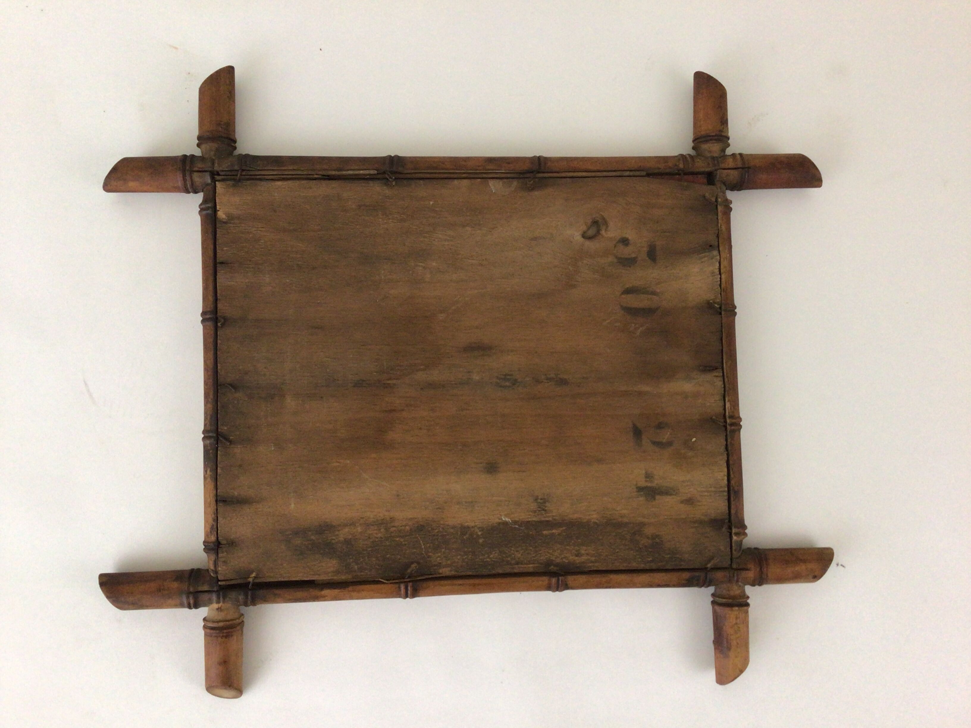 Bamboo mirror 1900, 38*45cm