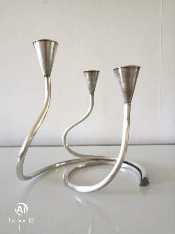 Bougeoir 3 branches design Carl Christiansen années 50 - 60 Danmark