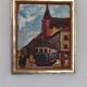 Original Mid Century Swedish Oil on Panel – “City II” by Wilhelm Henning –