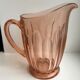 Pink pitcher in molded glass 50s