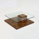 Table basse vintage de Smania en bois de ronce