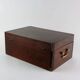 Antique walnut travel case, writing set, Italy, 19th century