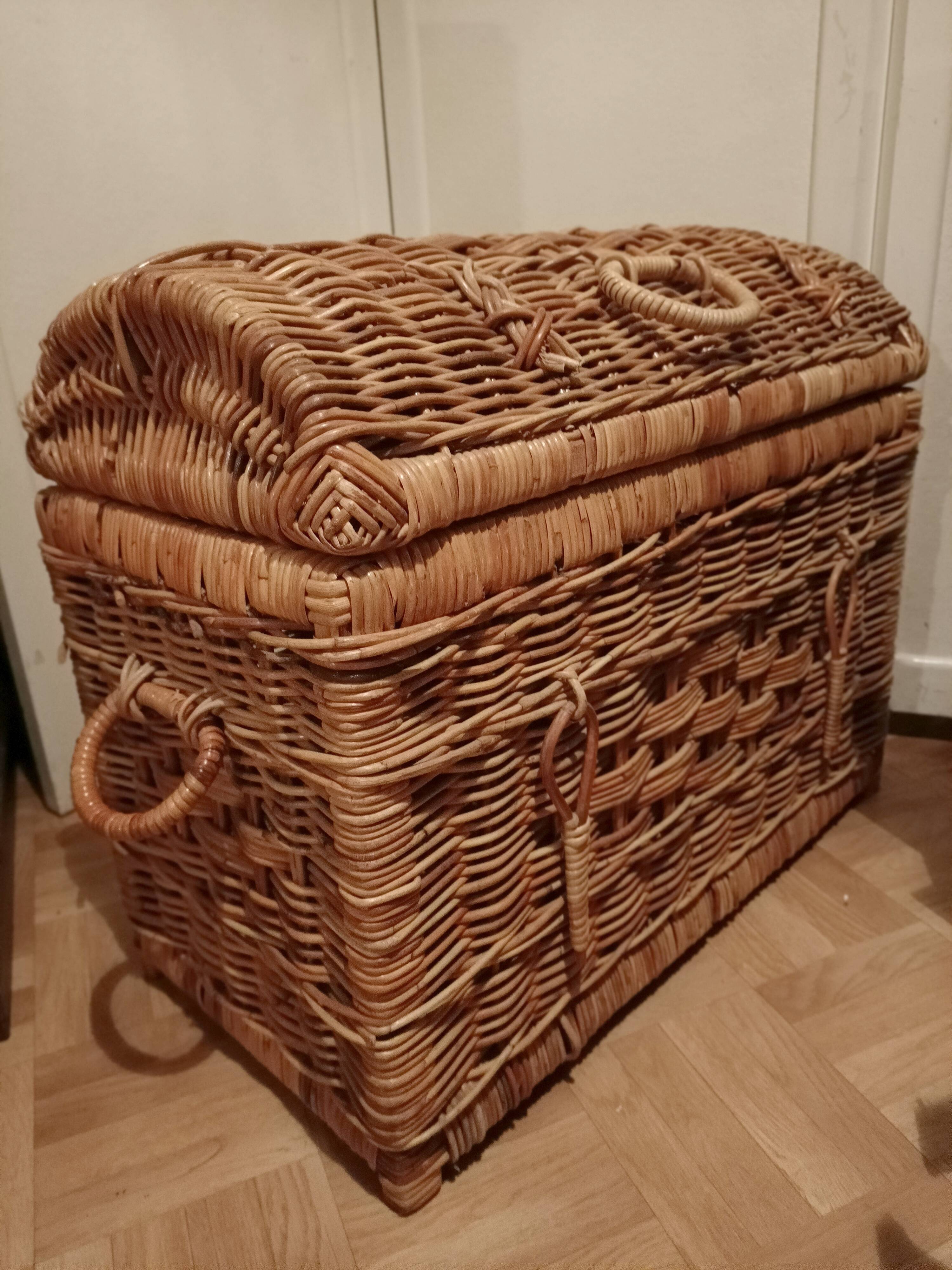 Braided wicker trunk