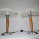 Paire de lampes de table champignons