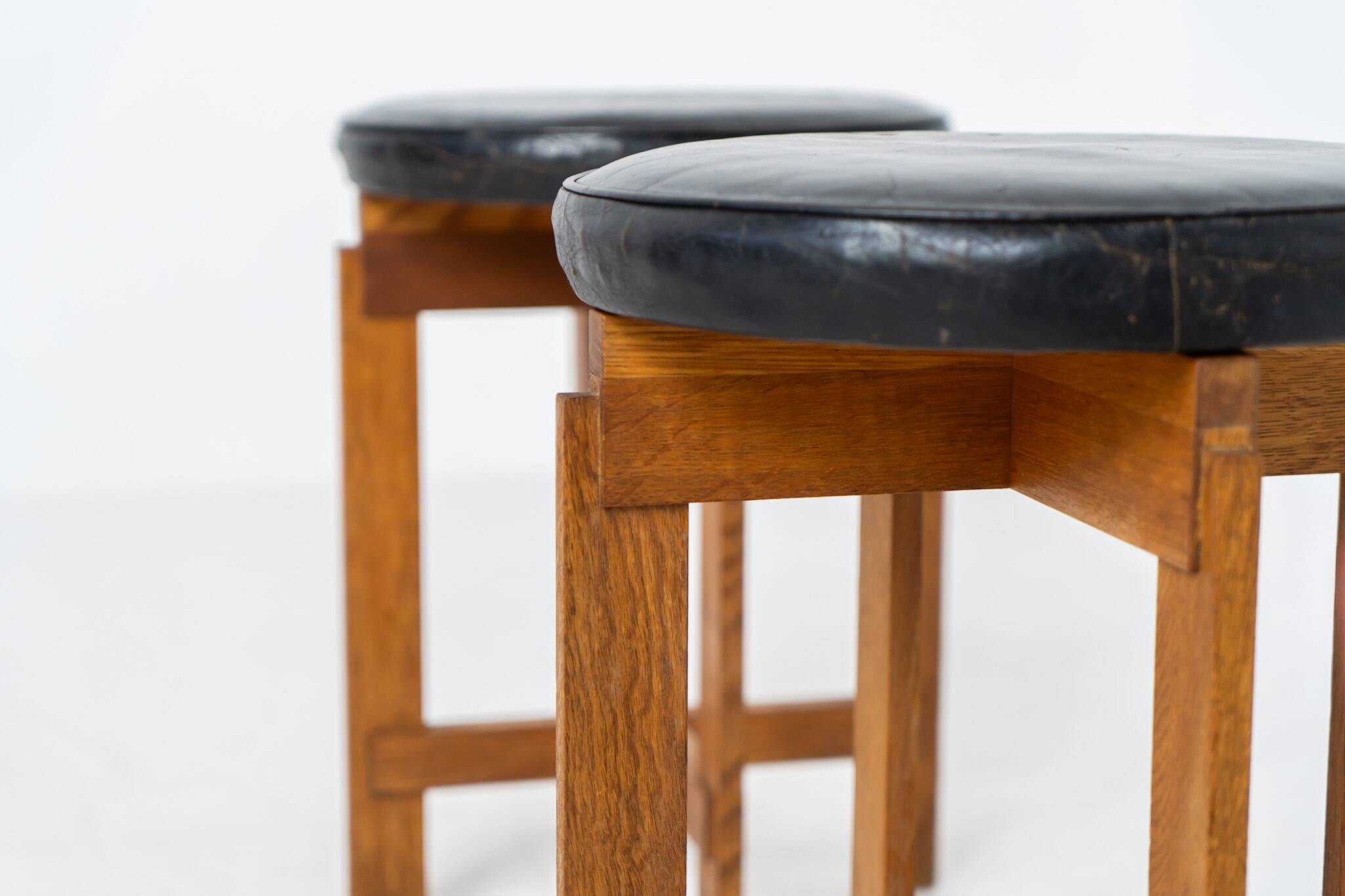 Very rare set of stools by Uno & Östen Kristiansson for Luxus Vittsjö