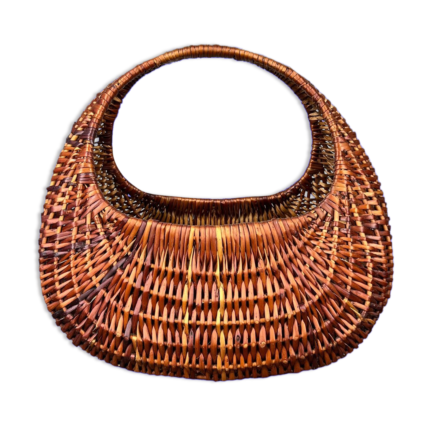 Old wicker basket "gondola" with handle