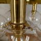 Five-globe brass chandelier by Hans-Agne Jakobsson