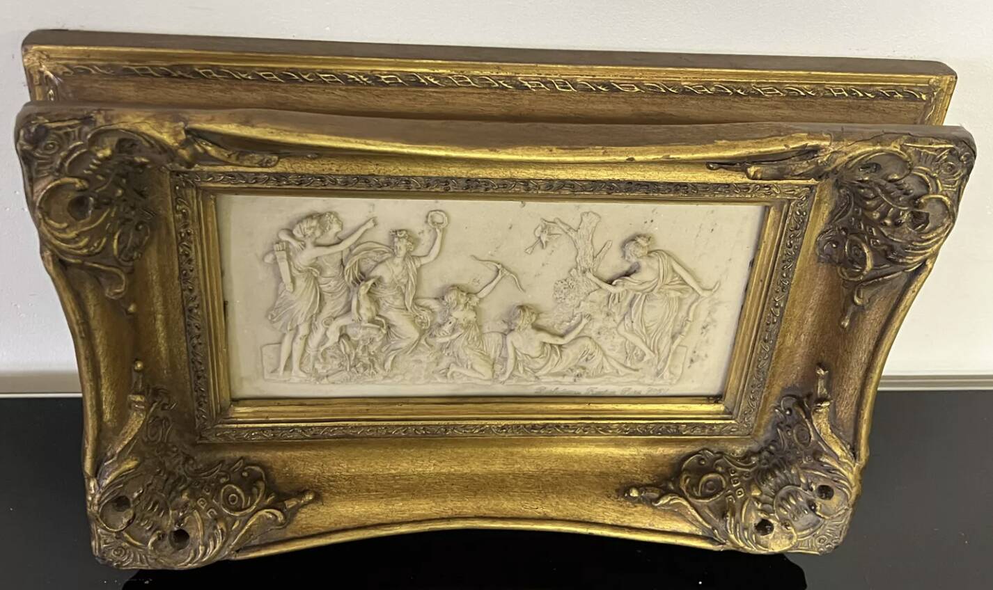Marble bas-relief, Barbedienne Fondeur, Paris 1859
