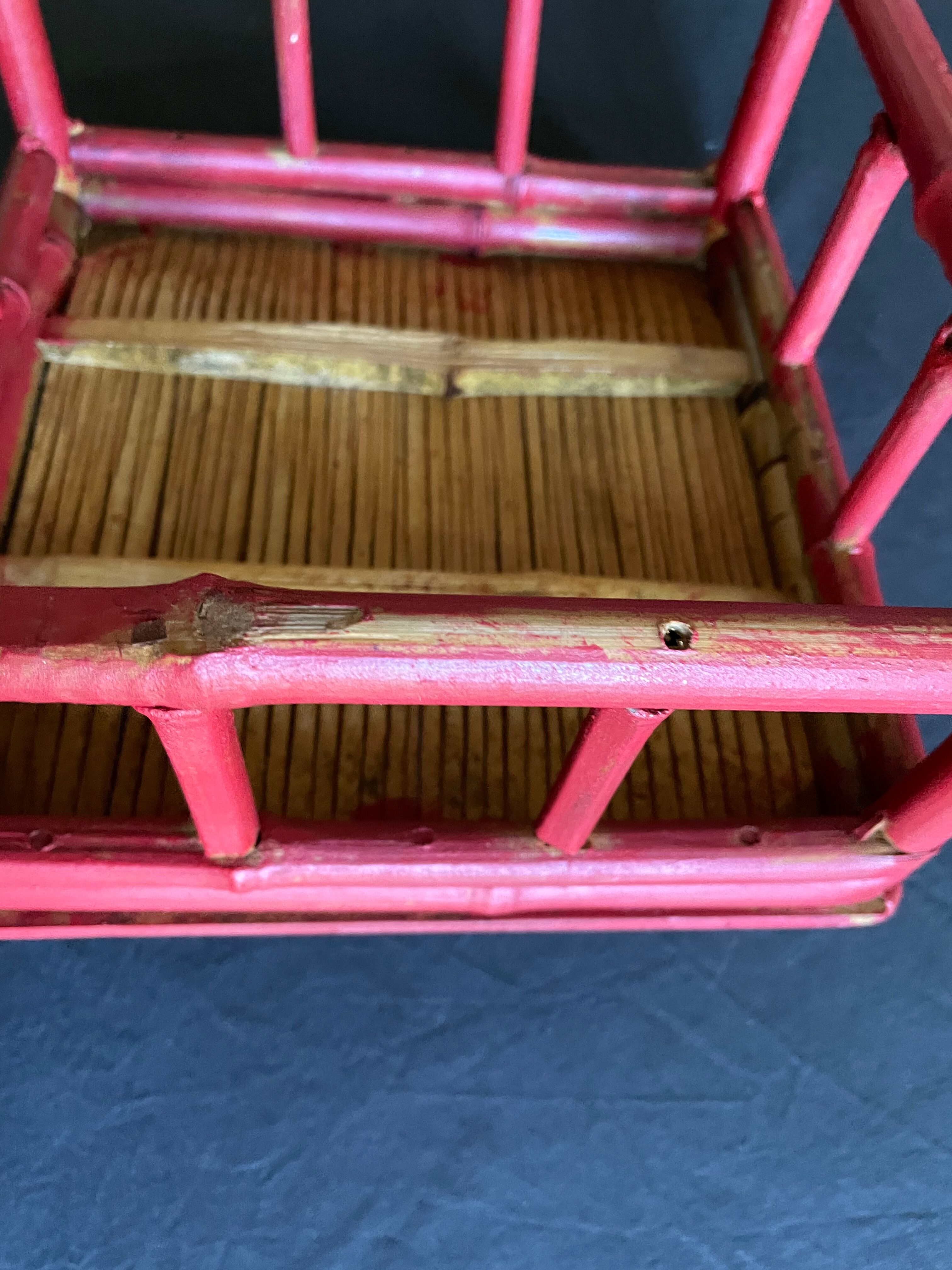 Vintage bamboo stool