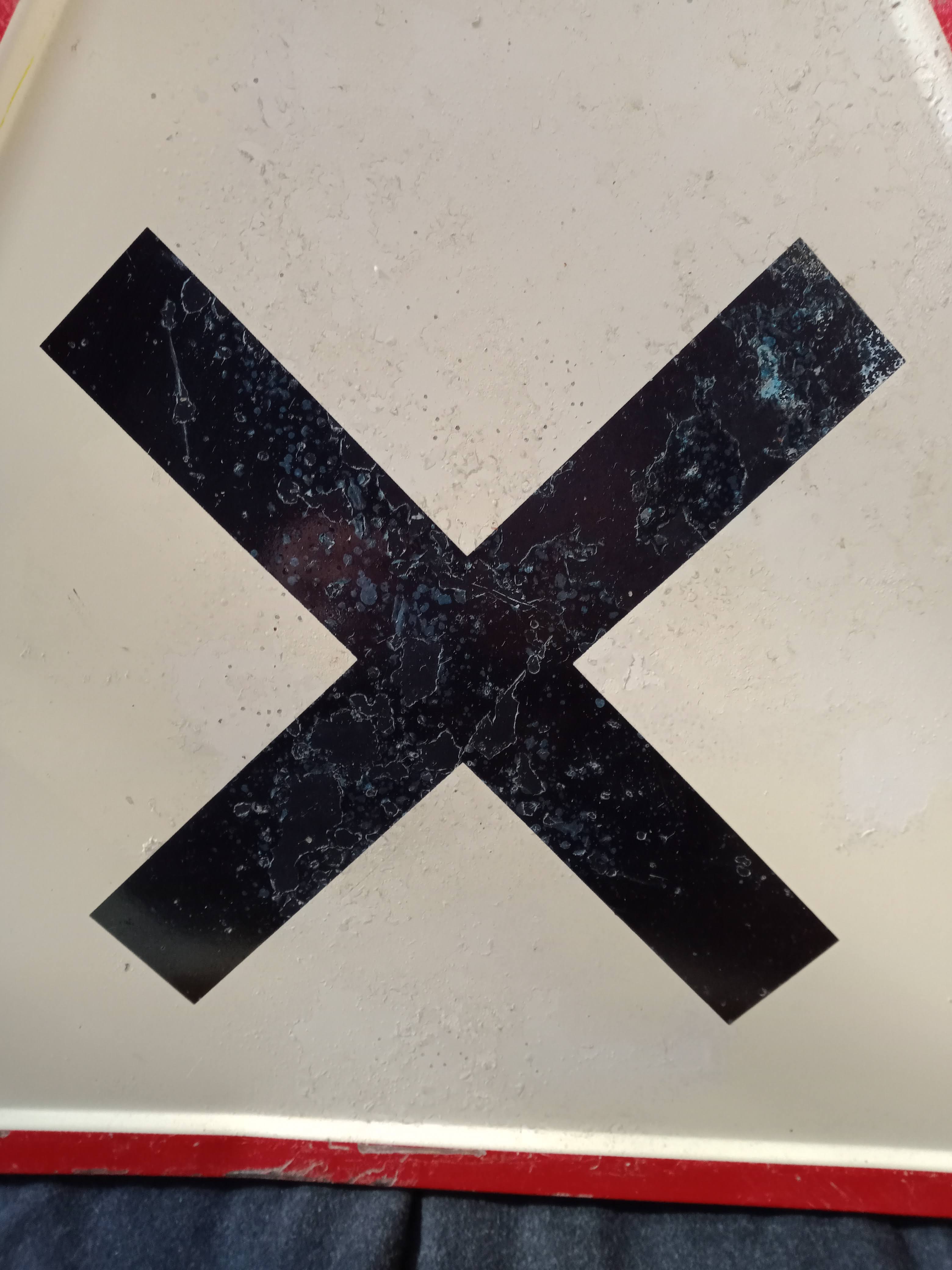 Old crossing road sign