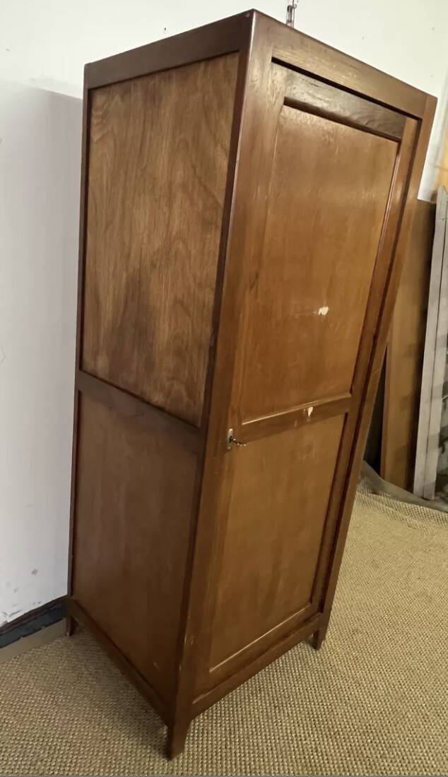 Vintage wooden Parisian wardrobe