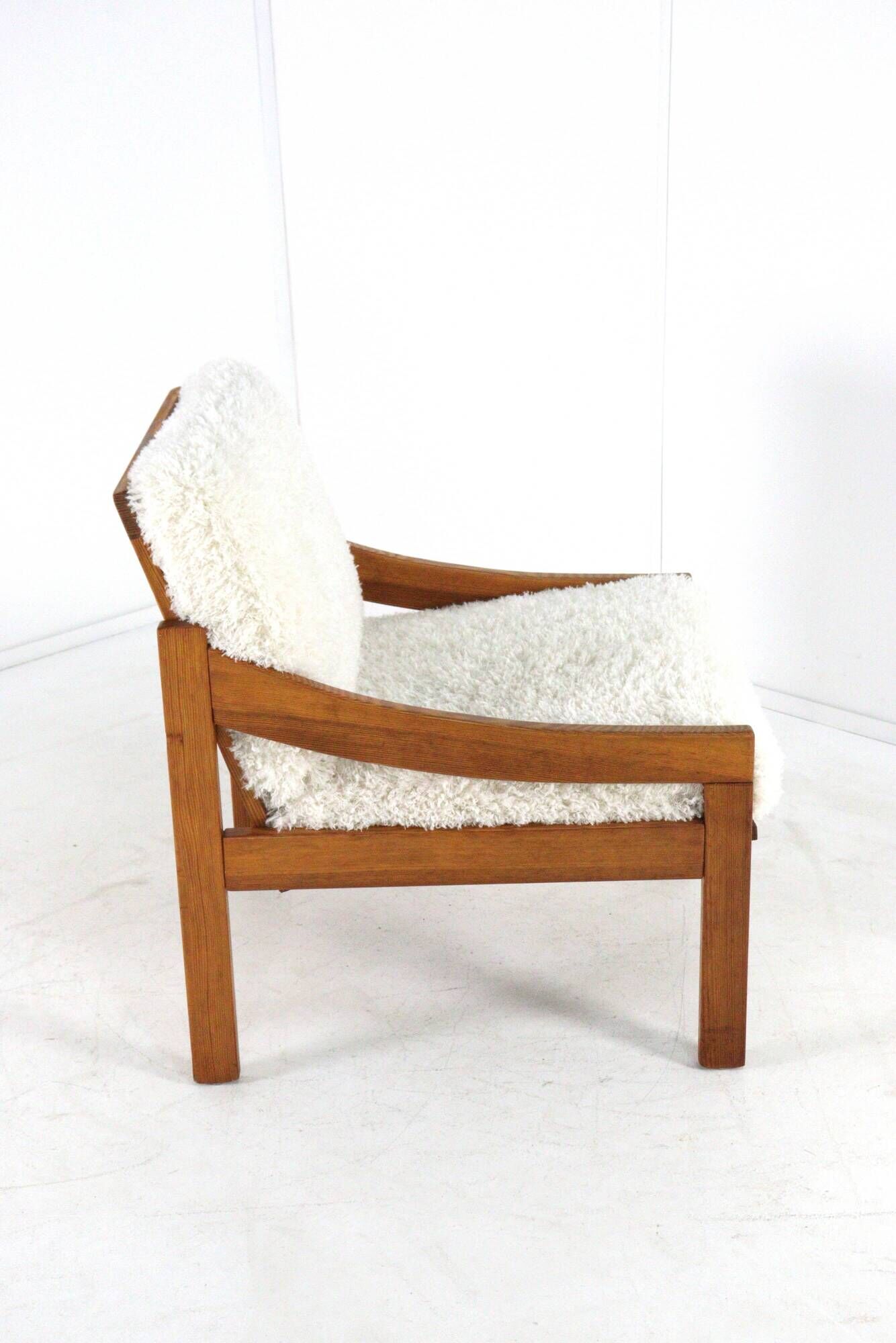Pine armchair 'Gassel' Cream | one off a kind designer chair custom made