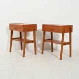 Pair of Scandinavian bedside tables in teak