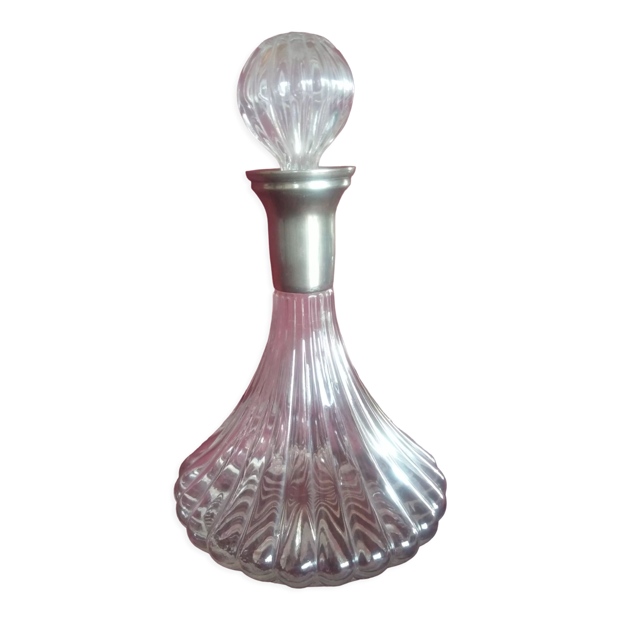 Decanter decanter with silver neck