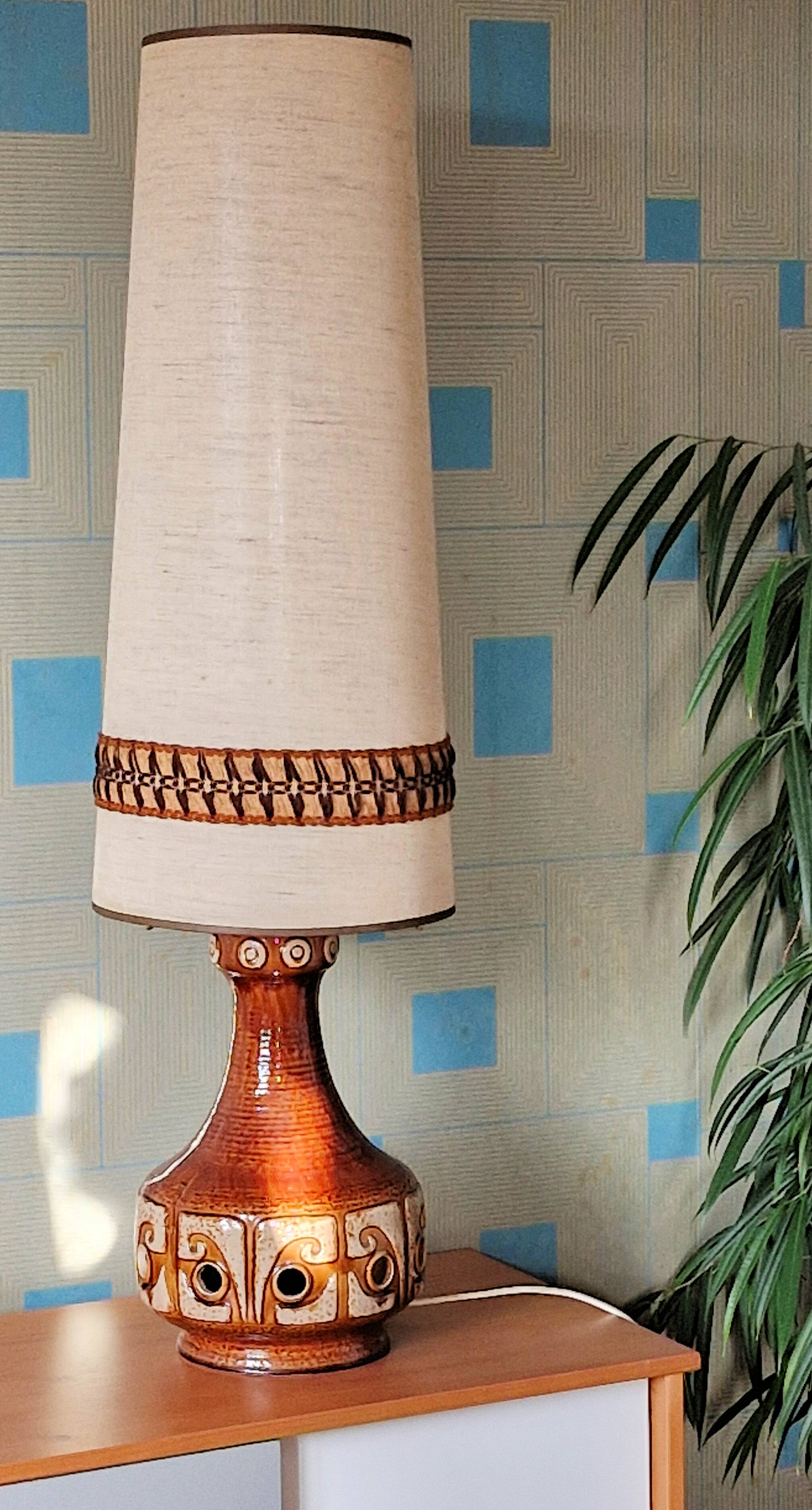 70s ceramic floor lamp