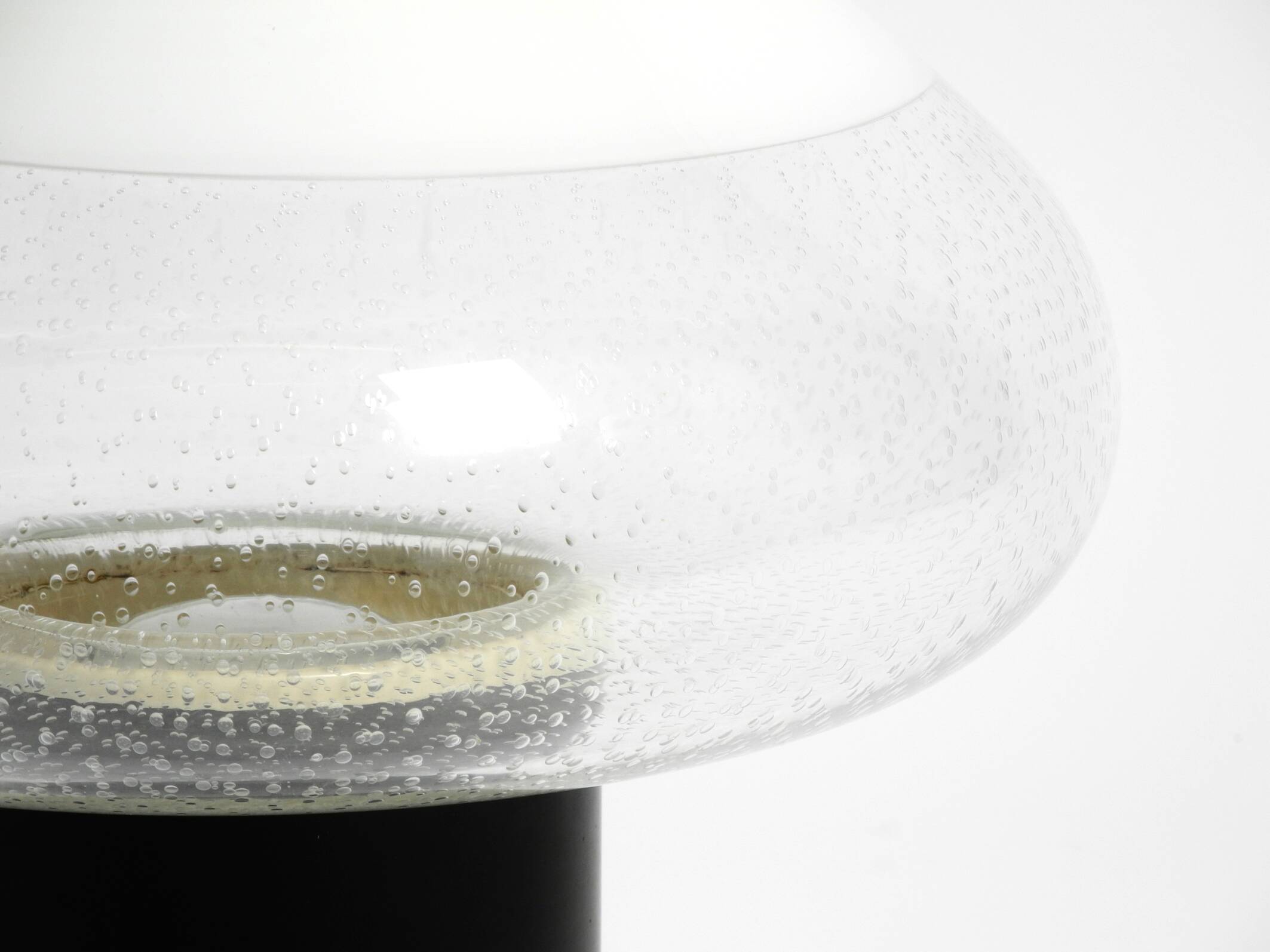 Lampe de table en verre de Murano en deux pièces des années 1960 par Roberto Pamio pour Leucos