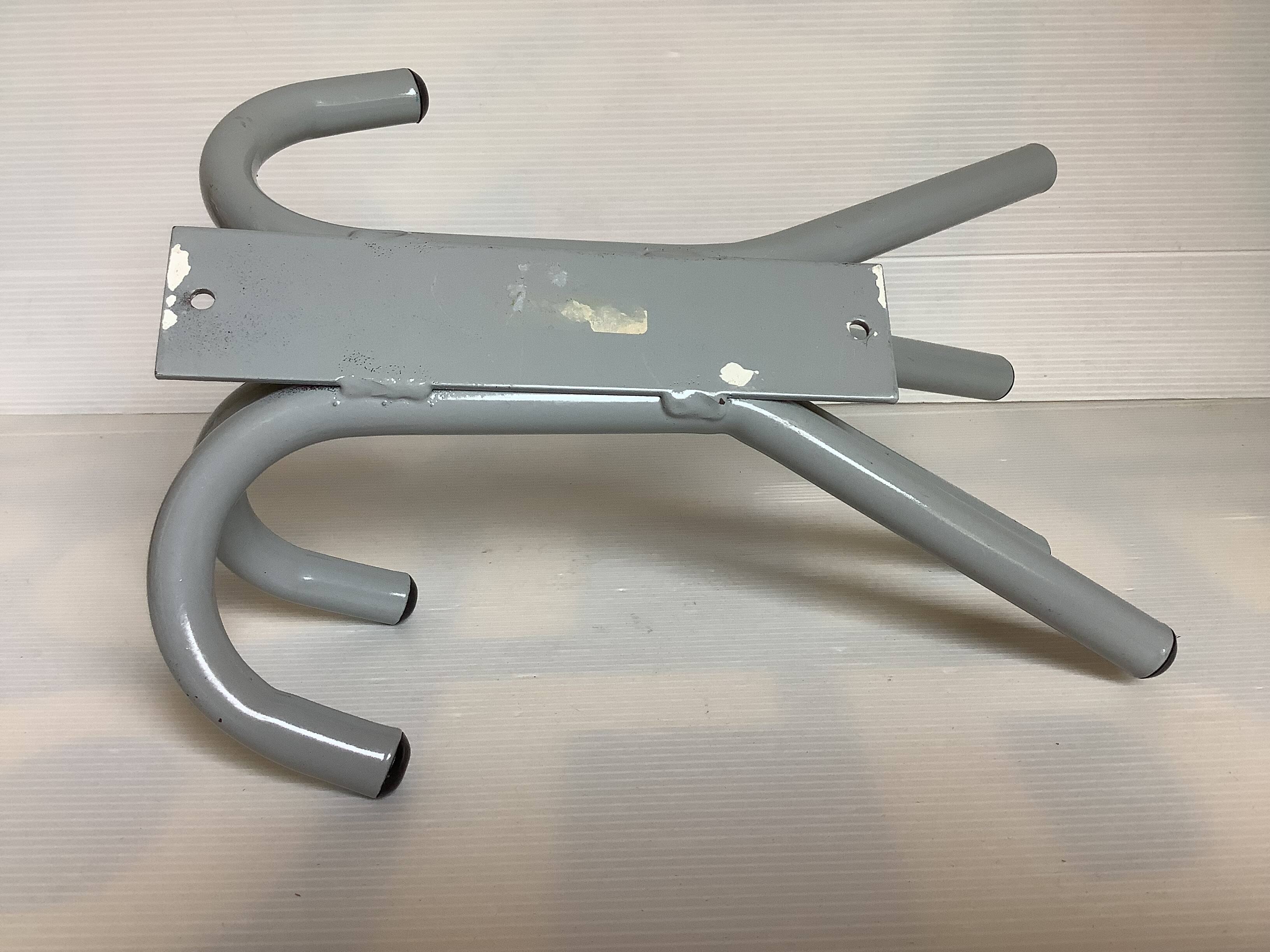 Industrial coat rack with eight hooks