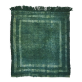 3x3 square green vintage rug 94x105cm