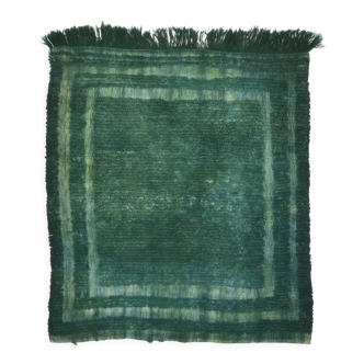 3x3 square green vintage rug 94x105cm