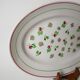 Plat oval digoin sarreguemines rose et vert 1940