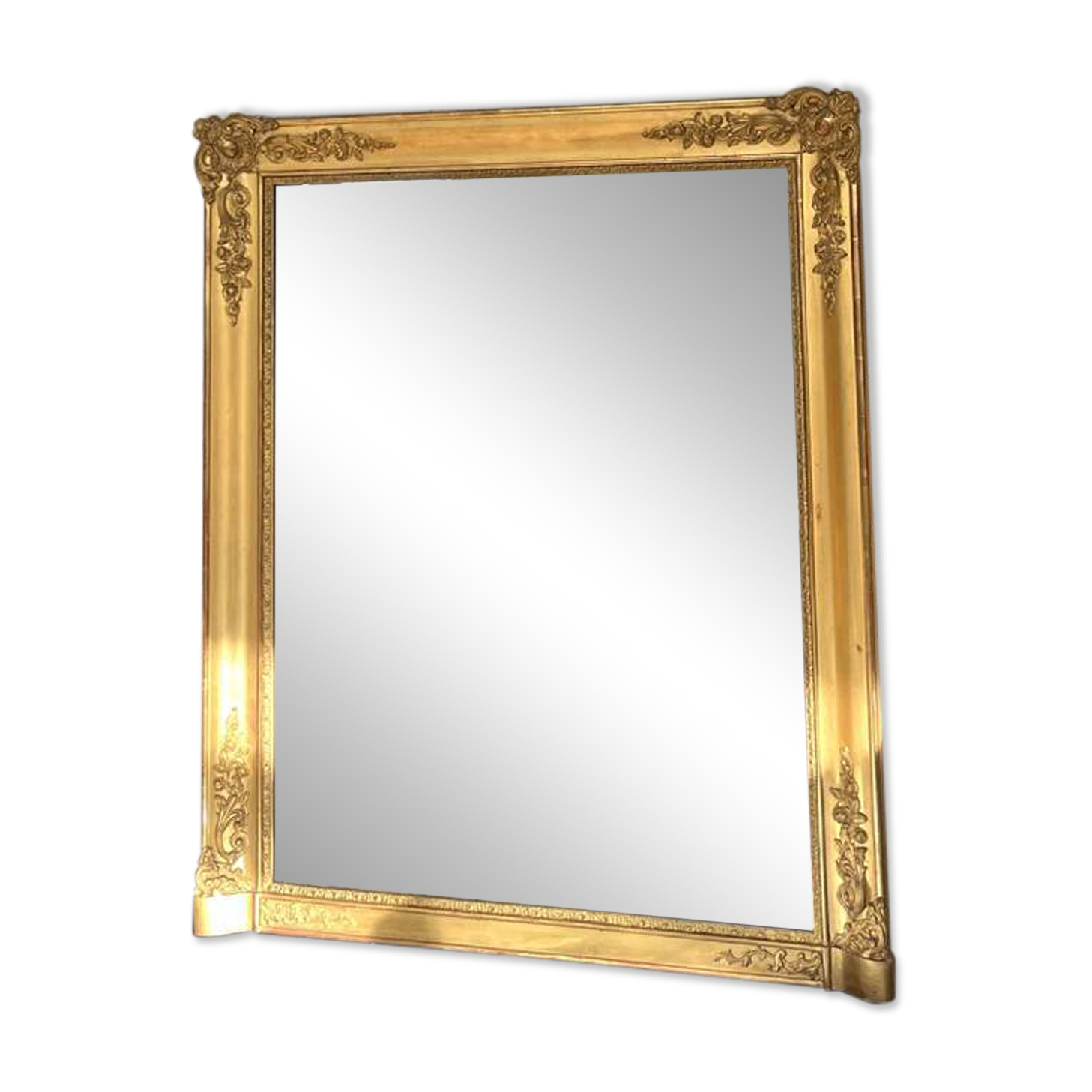 Empire period fireplace mirror, sublime gold leaf, 127cm/106cm