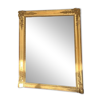 Miroir de cheminée époque empire sublime dorure à la feuille 127cm/106cm