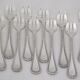 12 silver-plated oyster forks Christofle Rubans