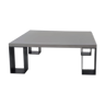 Minimalist coffee table in waxed concrete and solid steel 1m20x1m20