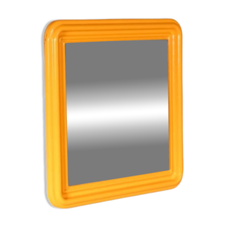 Miroir carré en plastique orange