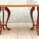 Brutalist table in solid oak