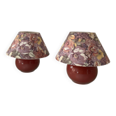 Pair of vintage "Mignon" ceramic lamps from the 1980s.