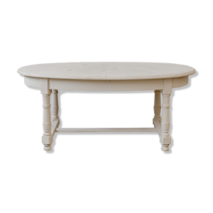 table ovale en bois massif “Café Crème” Kumquat