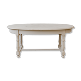 Oval solid wood table "Café Crème" Kumquat