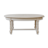 Oval solid wood table "Café Crème" Kumquat