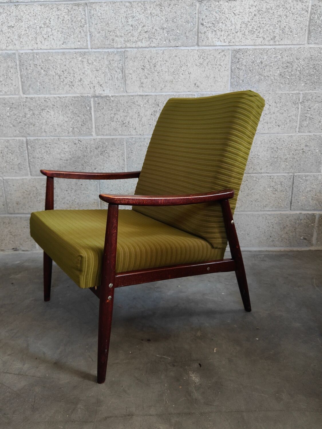 Pair of armchairs Olive Green by Jiri Jiroutek 1960