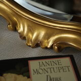 Miroir doré biseauté style rocaille deknudt belgique vintage