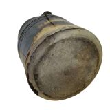 Cruche ancienne en faïence française de Dieulefit, à glace jaune