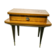 Vintage varnished wood bedside table