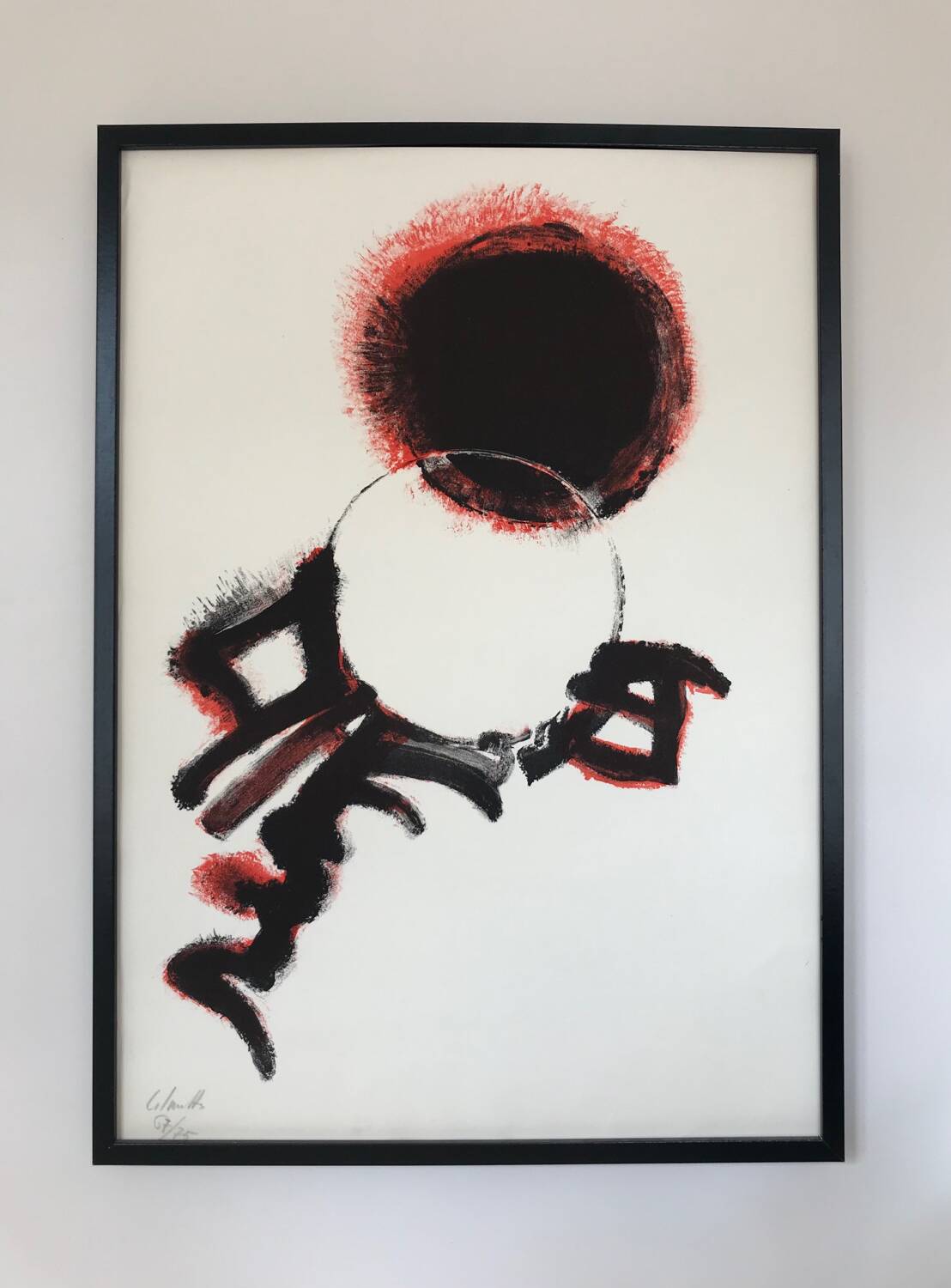 Jean-marie calmettes, 1918-2007. black sun. lithograph