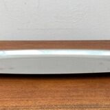 Danish stainless steel and teak plateau from the mid-century of Lundtofte, Denmark, 1960s.