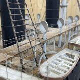 Model representing a battleship of the late nineteenth century